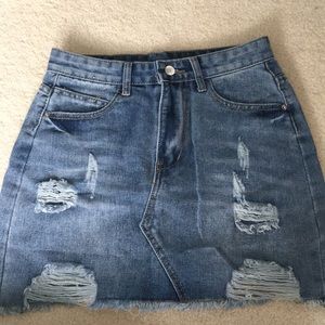 denim jean skirt